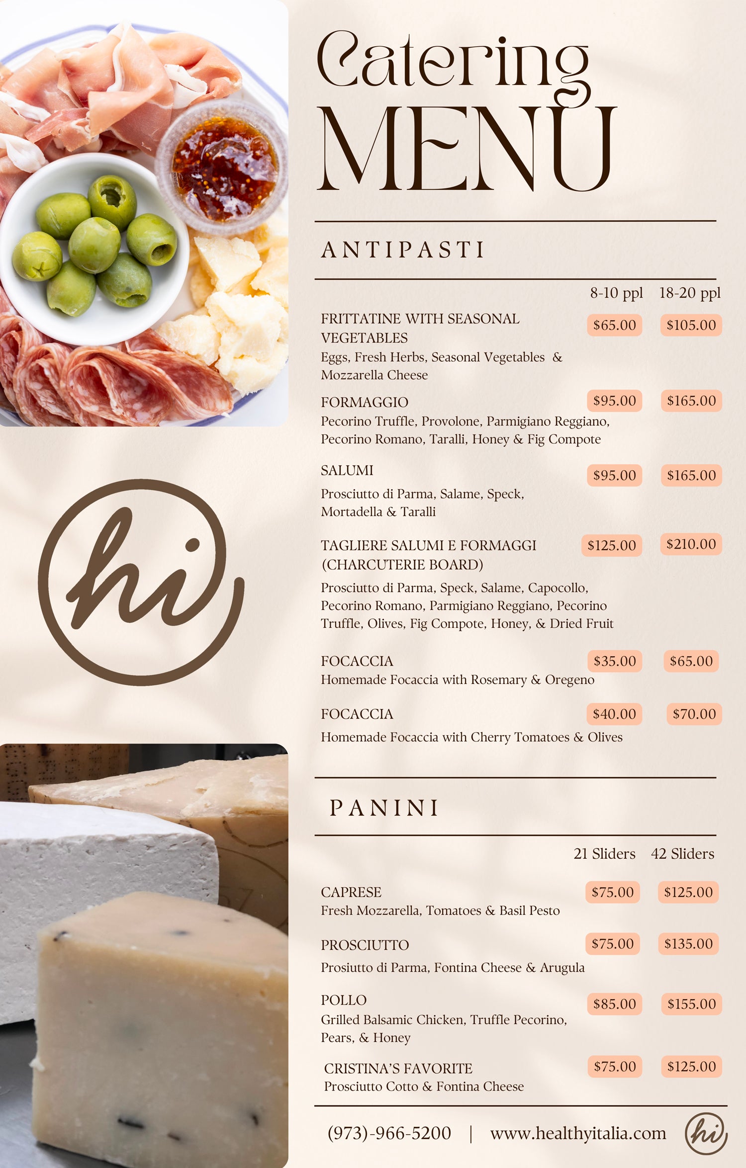 menu catering